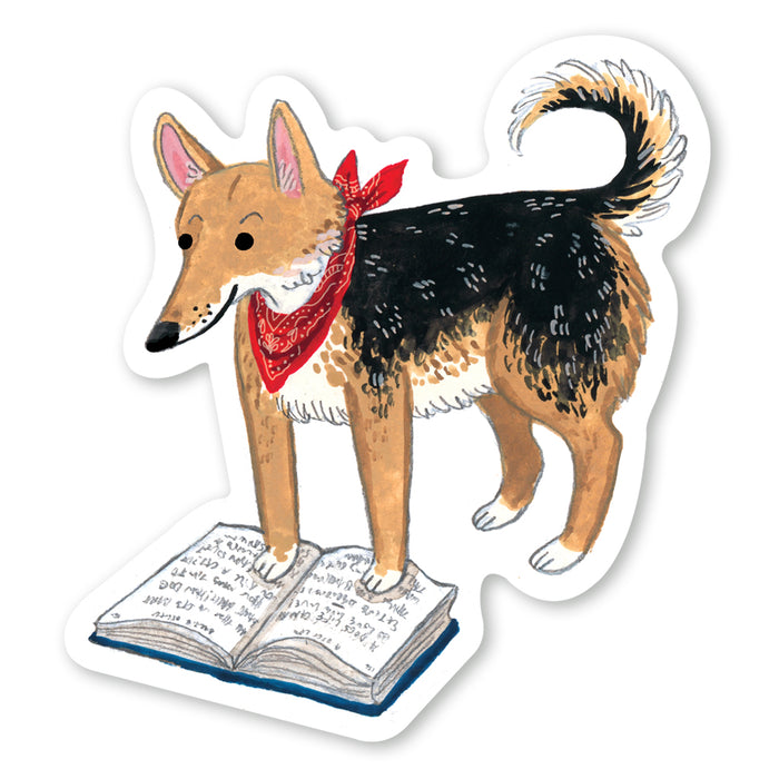 Book Dog Sticker