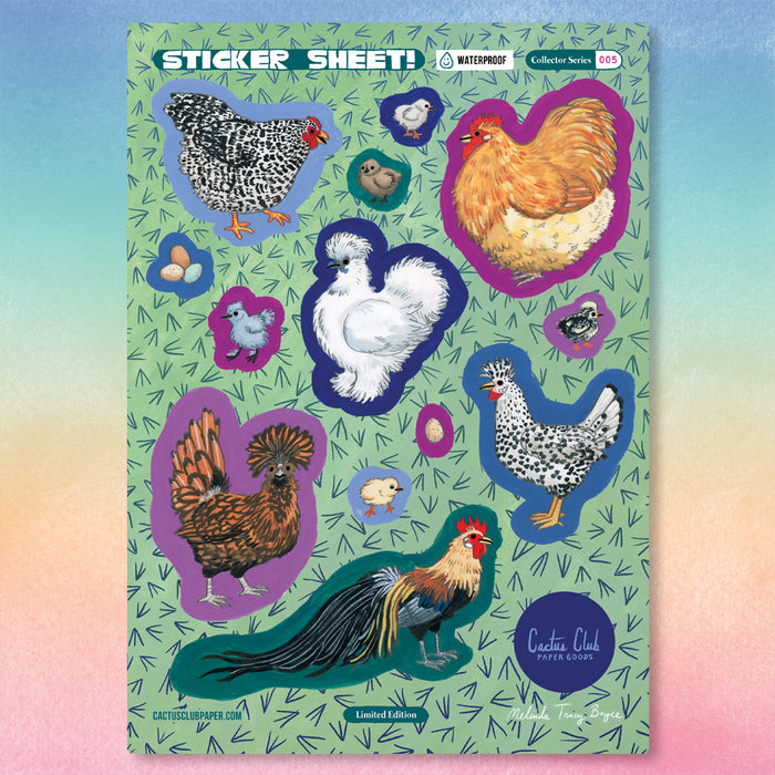 Chicken Varieties Sticker Sheet