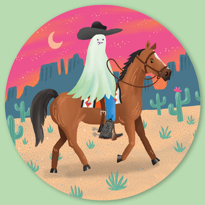 Cowboy Ghost Sticker