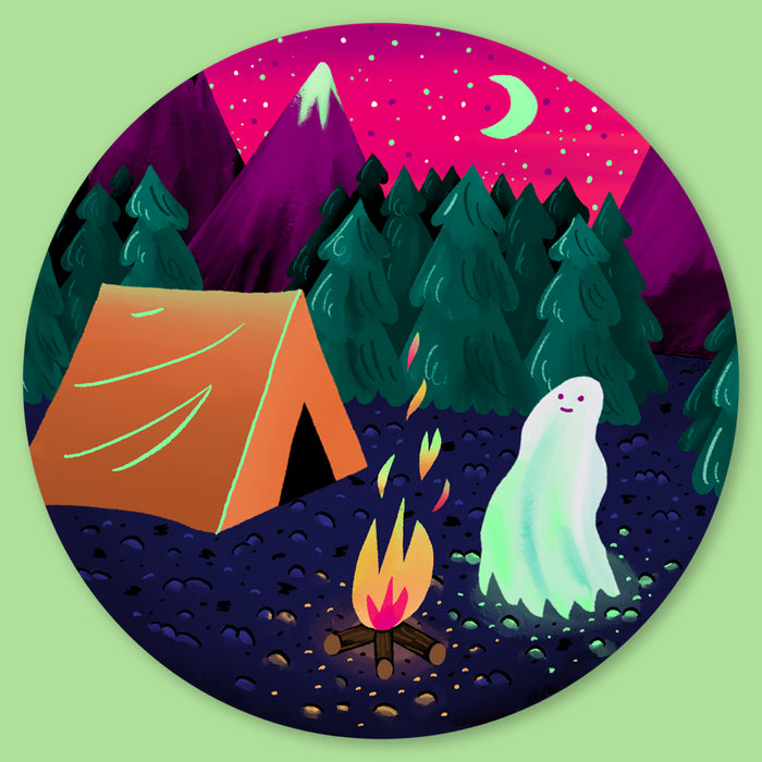 Ghost Camper Sticker