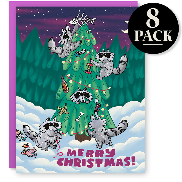 Raccoon Christmas Card Box