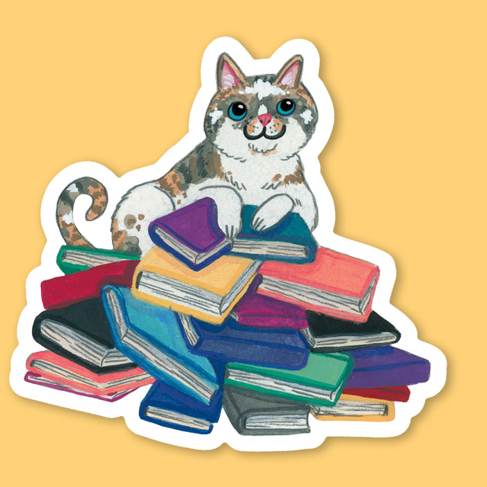 Book Cat Sticker