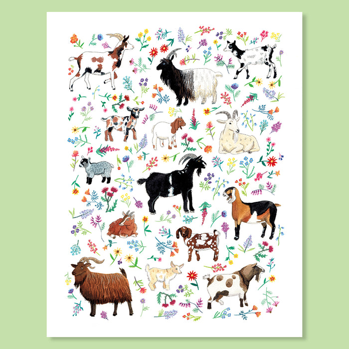 Goats Galore Print