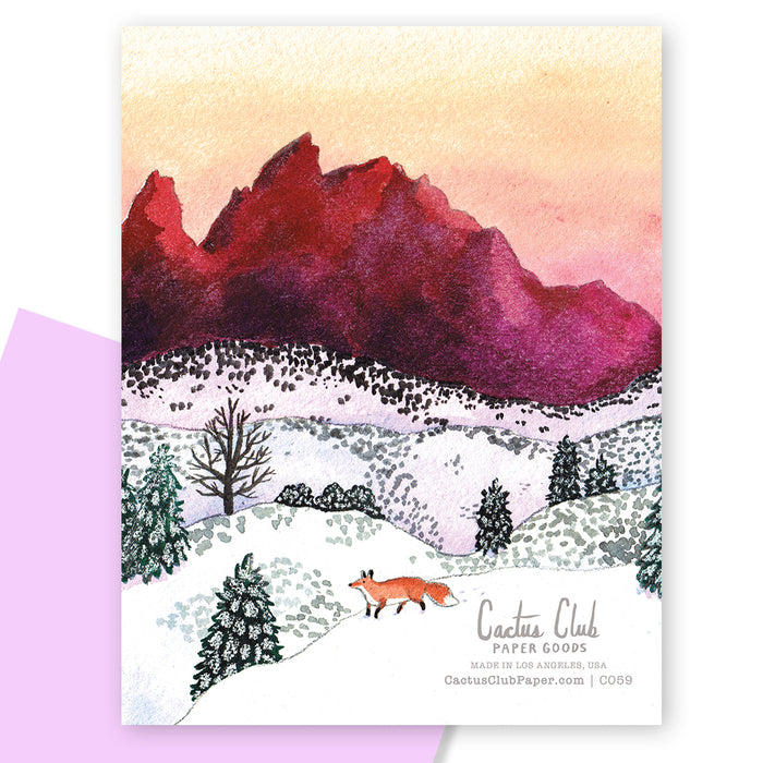 Holiday Foxes Card