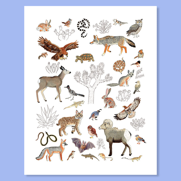 Joshua Tree Animalia Print