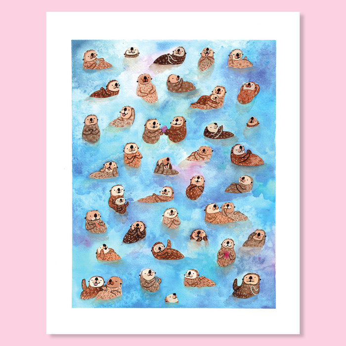 Otter Overload Print