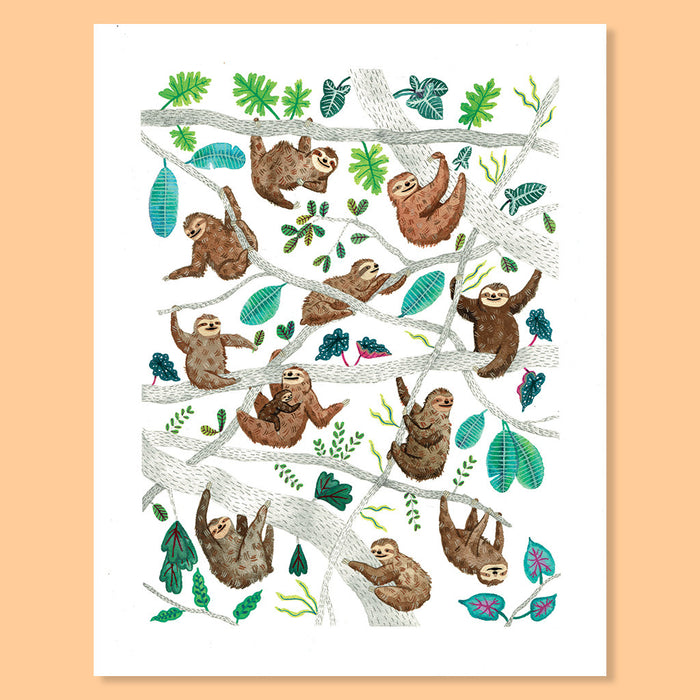 Sloth Squad Print