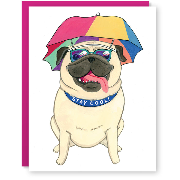 Stay Cool Pug Card