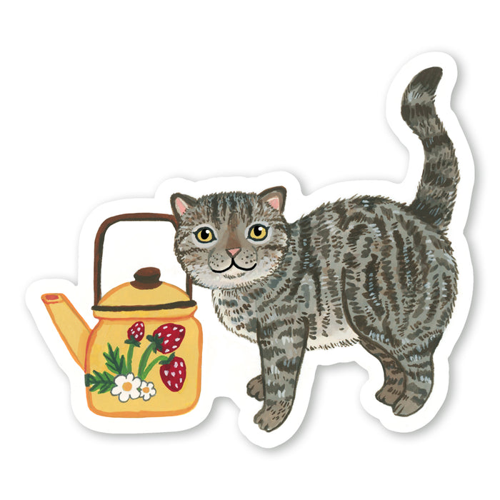 Teapot Cat Sticker